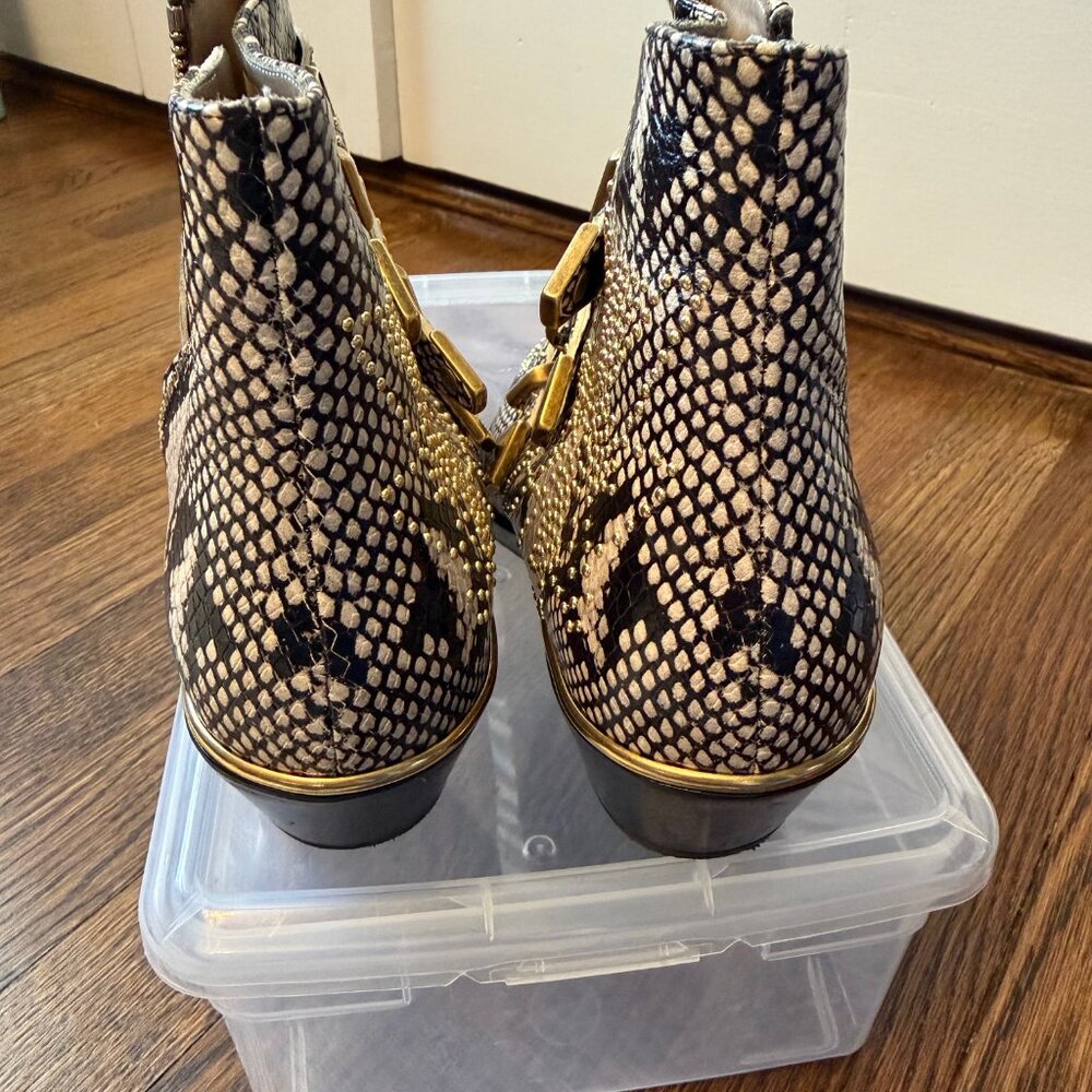 Chloe | Susanna Python Snakeskin Print Studded Bo… - image 3